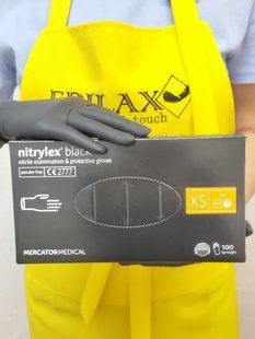 Рукавички нітрилові Nitrylex (міцні) чорні 100 шт, XS 1685367103 фото