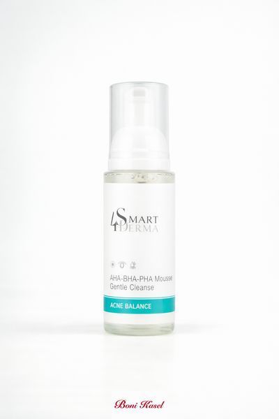 Пінка для обличчя від акне Smart4Derma Acne Balance 80 мл мультикислотна очищувальна для жирної проблемної шкіри з AHA BHA PHA ніа 300 фото
