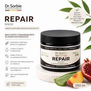 Маска для відновлення волосся Dr. Sorbie Repair Mask 250 мл для сухого та пошкодженого волосся С DS- 15-1 фото