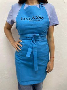 Фартух для б'юті майстра Epilax блакитний 1199 фото