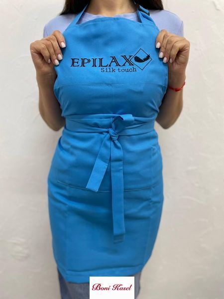 Фартух для б'юті майстра Epilax блакитний 1199 фото