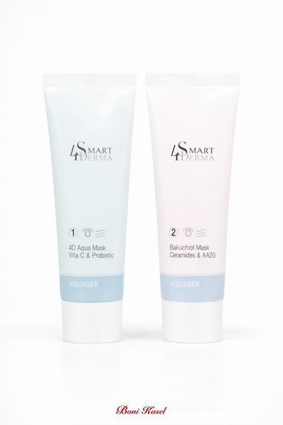 Система інтенсивного зволоження Smart4Derma Aquagen 2х75 мл двоетапний догляд для обличчя глибоке зволоження ліфтинг сяйво шкіри 520 фото